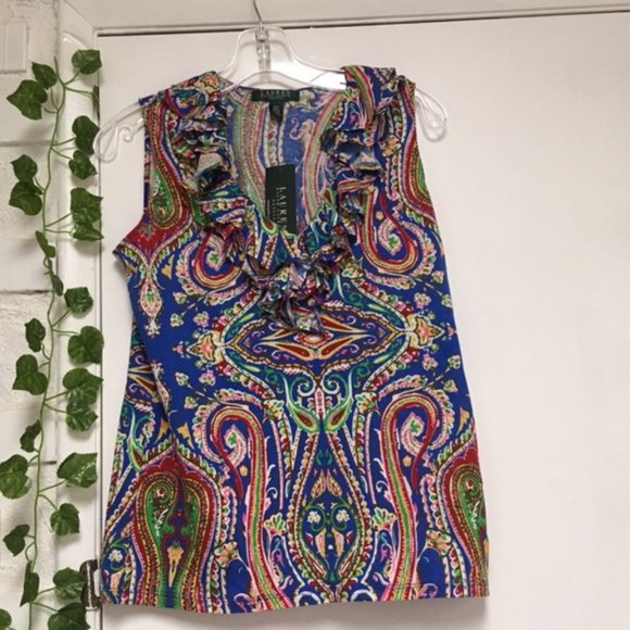 NWT Ralph Lauren Ruffle Top - Picture 3 of 8